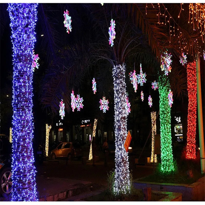 Guirlande lumineuse “Corde de glace” – Rideau LED extérieur pour décoration de Noël