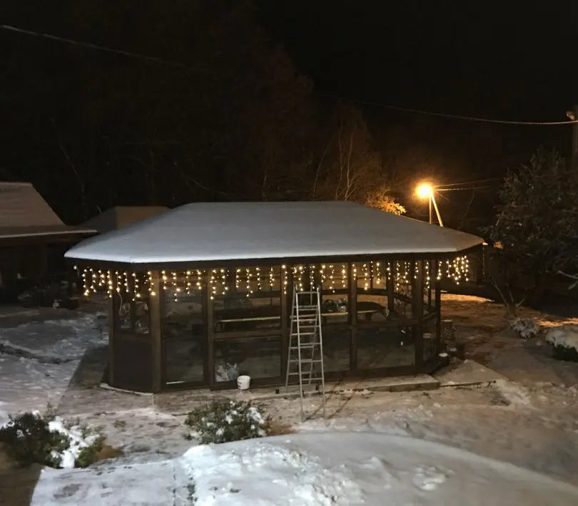 Guirlande lumineuse “Corde de glace” – Rideau LED extérieur pour décoration de Noël