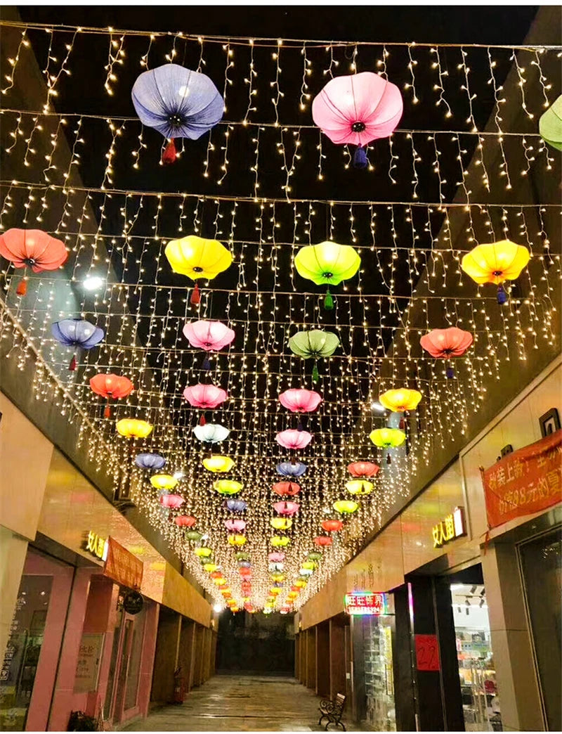 Guirlande lumineuse “Corde de glace” – Rideau LED extérieur pour décoration de Noël