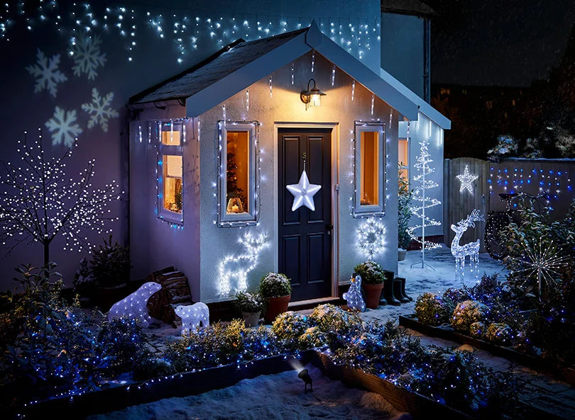 Guirlande lumineuse “Corde de glace” – Rideau LED extérieur pour décoration de Noël