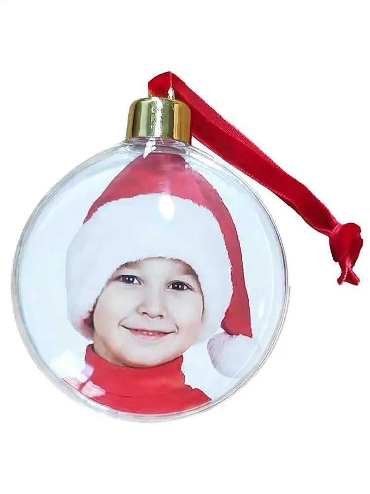 🎁 Boule Photo Personnalisable de Noël – Souvenir Unique à Suspendre