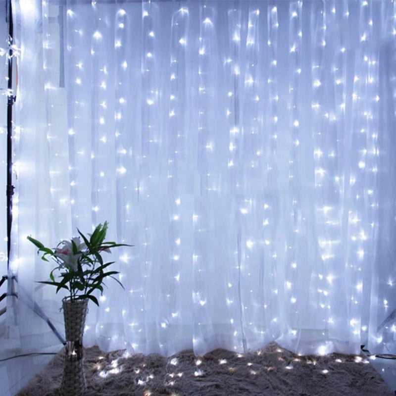 Rideau lumineux de Noël – Guirlande LED pour décoration intérieure ou extérieure