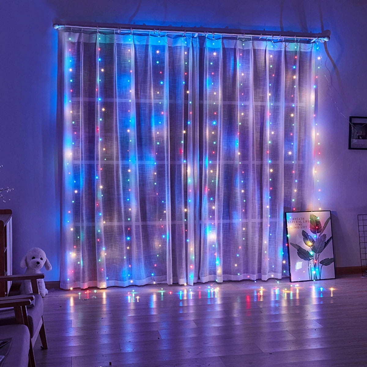 Rideau lumineux de Noël – Guirlande LED pour décoration intérieure ou extérieure