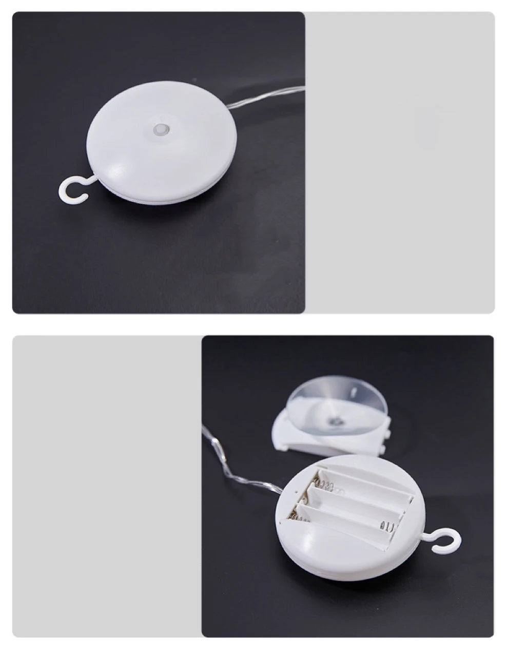 Lampes suspendues de Noël – Décorations lumineuses à ventouse pour fenêtre ou intérieur