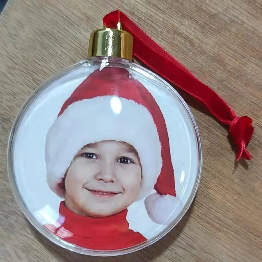 🎁 Boule Photo Personnalisable de Noël – Souvenir Unique à Suspendre