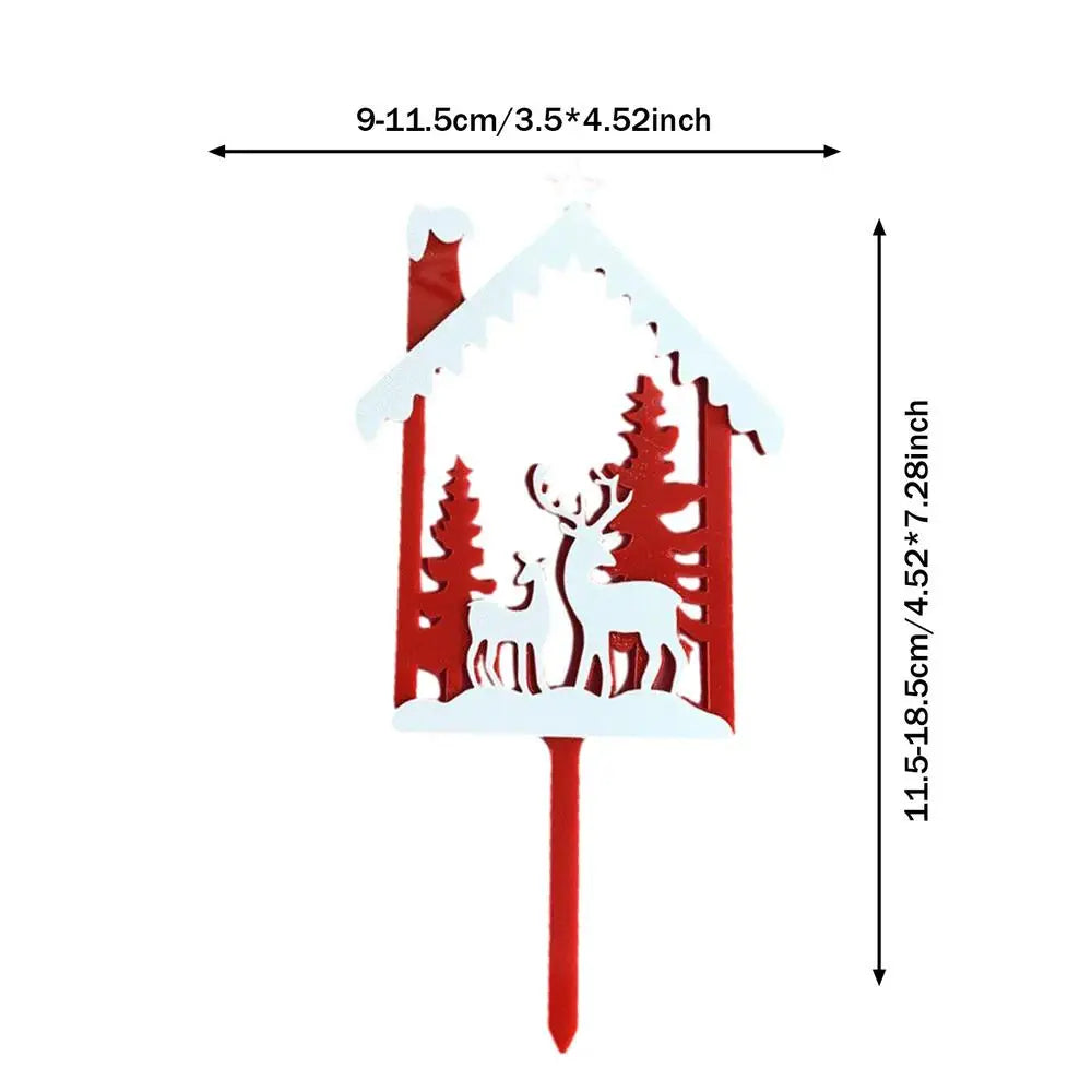 Décoration de gâteau de Noël – Cake topper acrylique “Merry Christmas” doré et festif