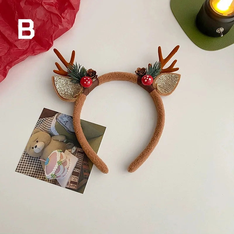 Bandeaux de Noël – Accessoires de fête rennes, chapeaux et serre-têtes décoratifs pour photo et soirée