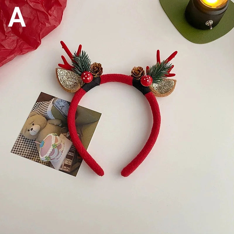 Bandeaux de Noël – Accessoires de fête rennes, chapeaux et serre-têtes décoratifs pour photo et soirée