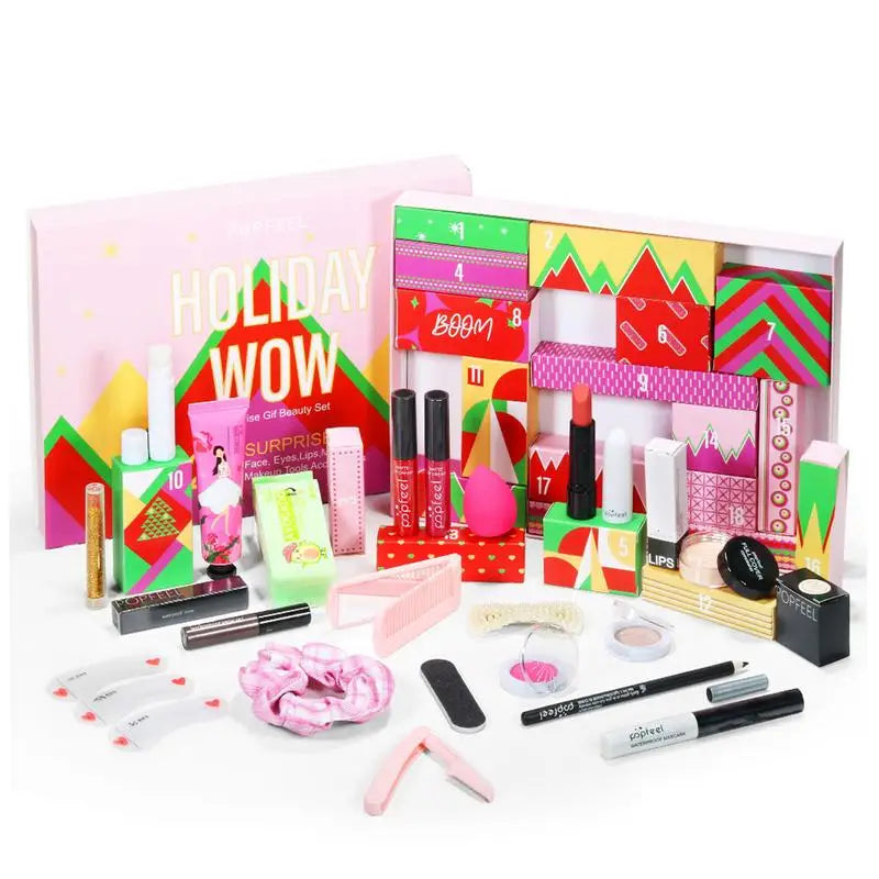 Calendrier de l’Avent de Noël – Coffret maquillage 24 surprises beauté