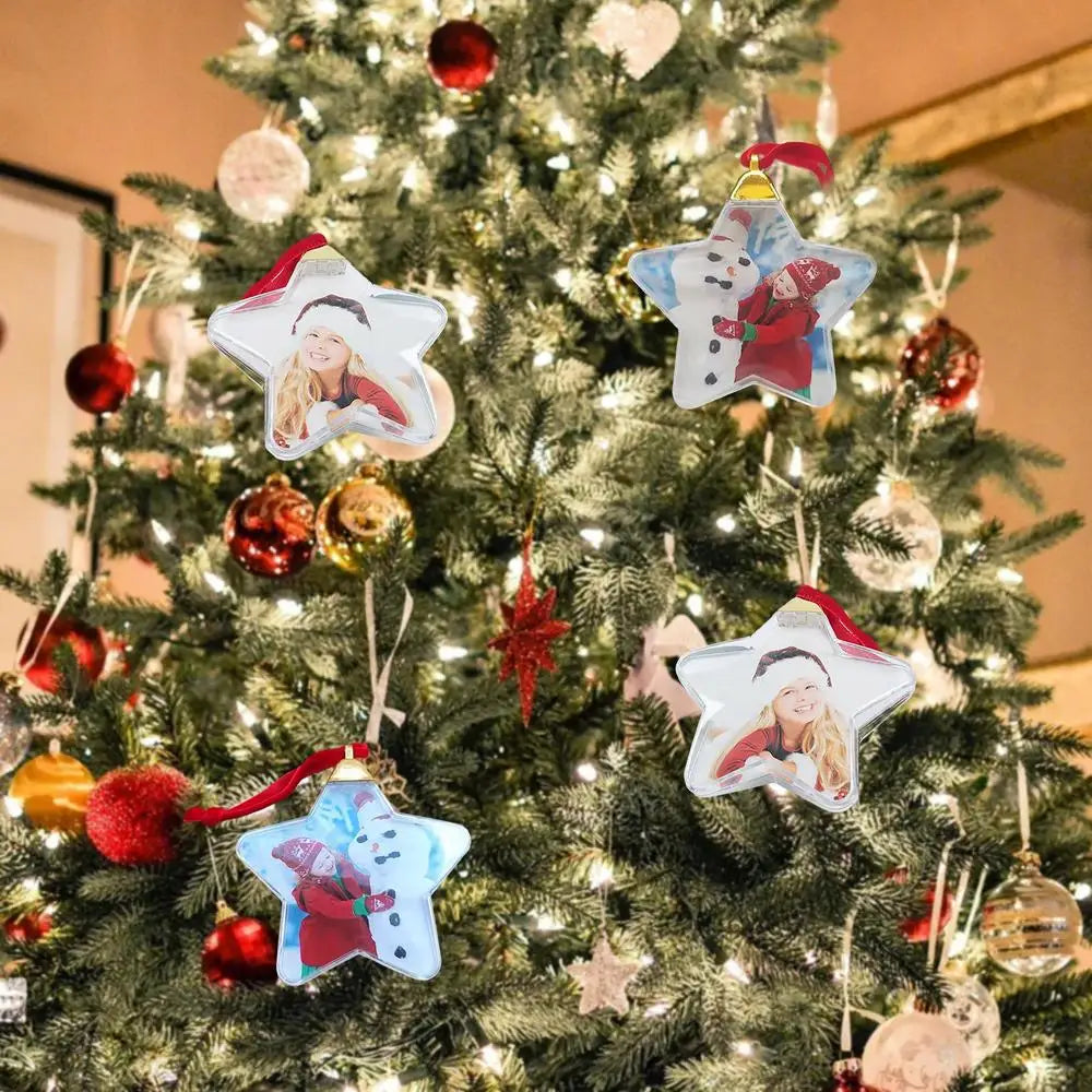 🎁 Boule Photo Personnalisable de Noël – Souvenir Unique à Suspendre