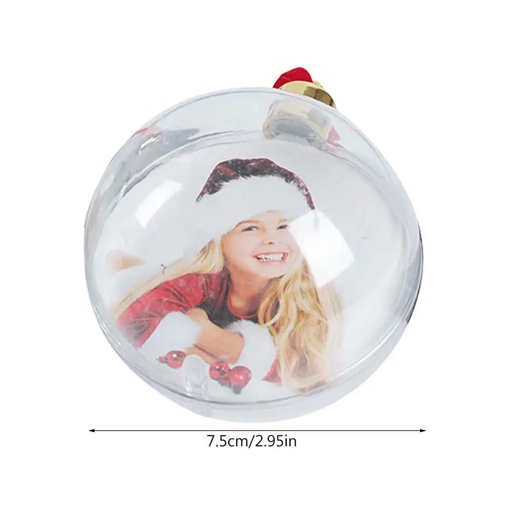 🎁 Boule Photo Personnalisable de Noël – Souvenir Unique à Suspendre