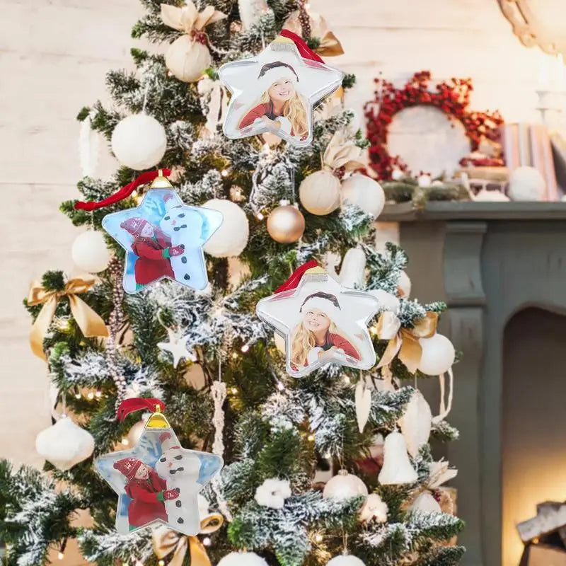 🎁 Boule Photo Personnalisable de Noël – Souvenir Unique à Suspendre