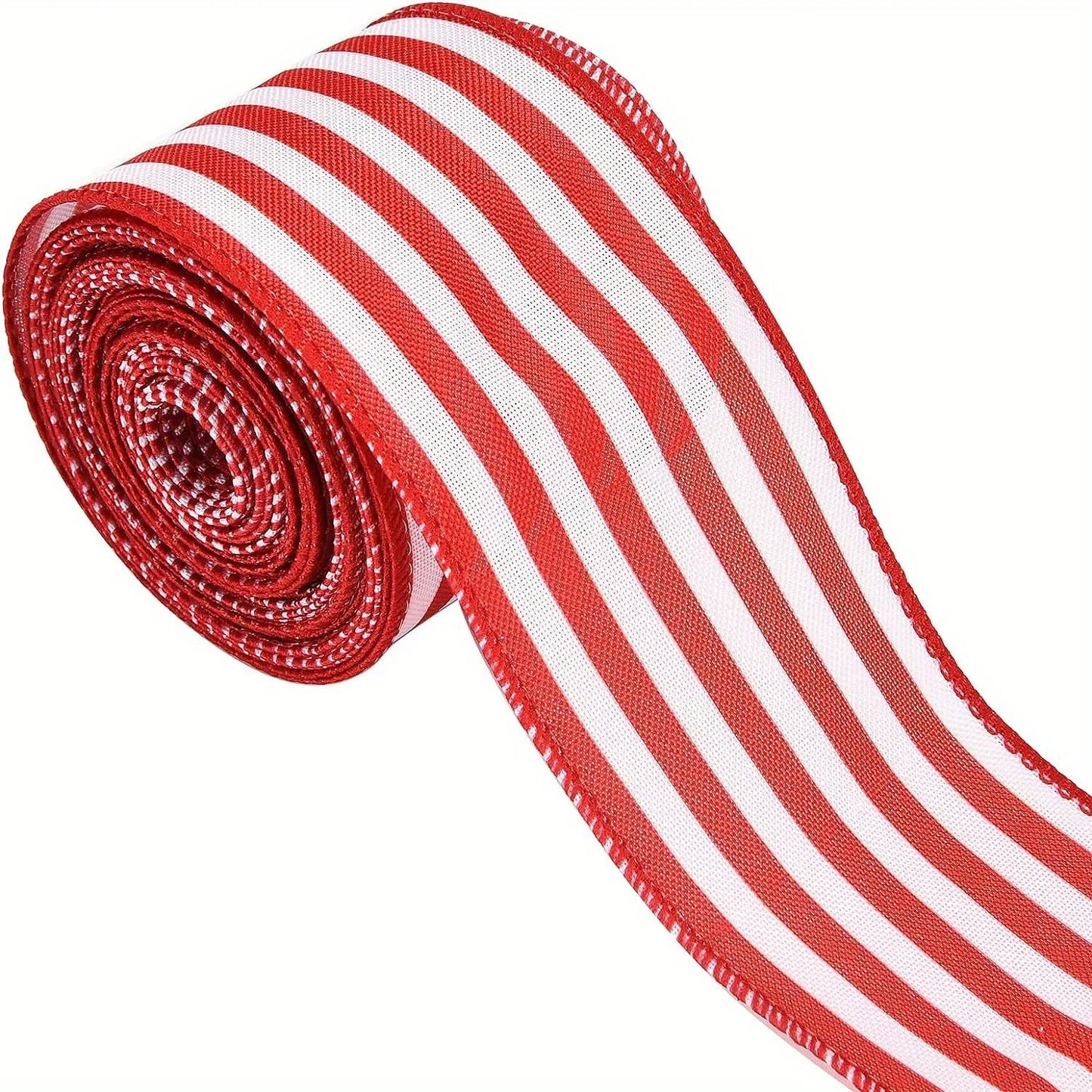 Ruban à damier rouge et blanc – Emballage cadeau et décoration de Noël pour sapin ou table