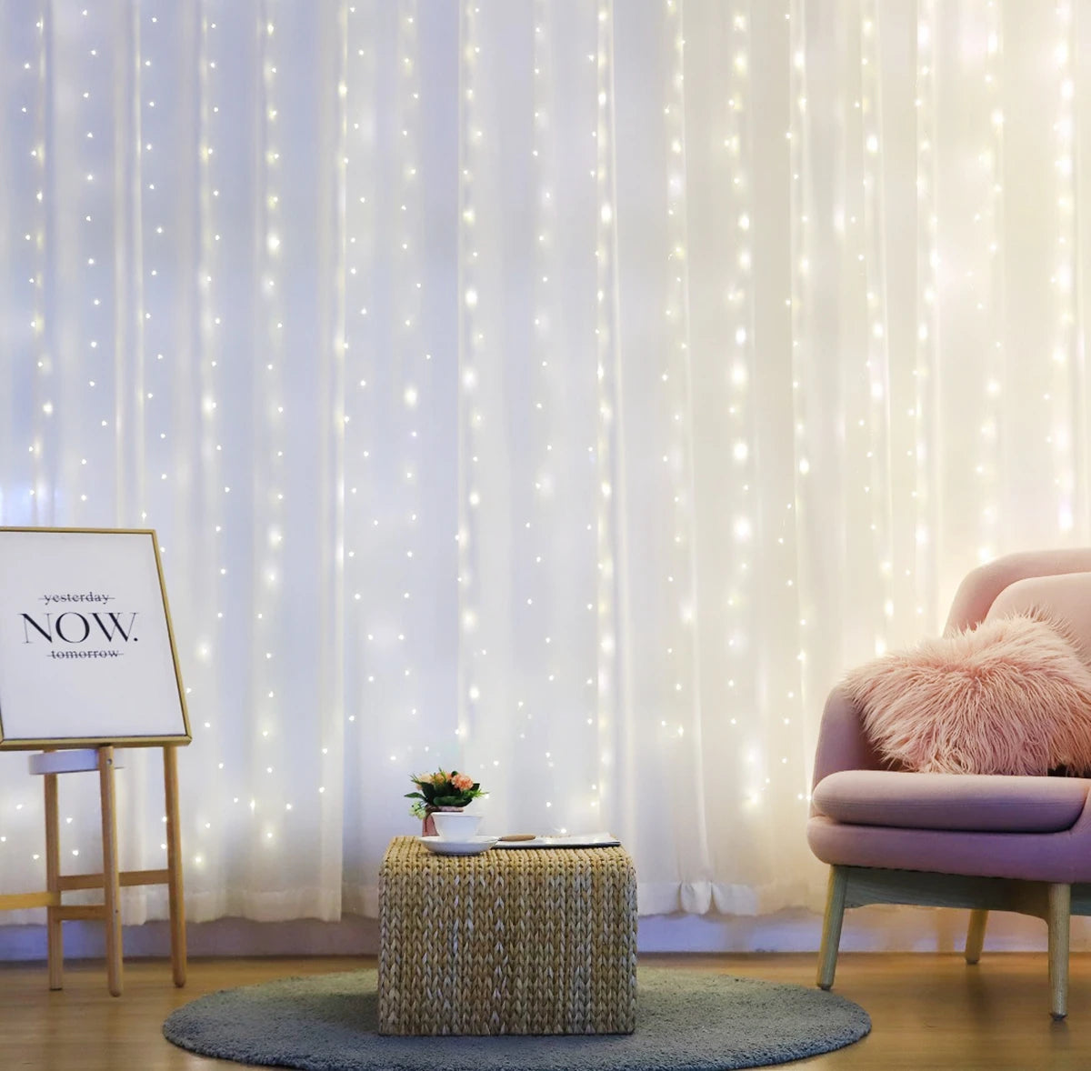 Rideau lumineux de Noël – Guirlande LED pour décoration intérieure ou extérieure