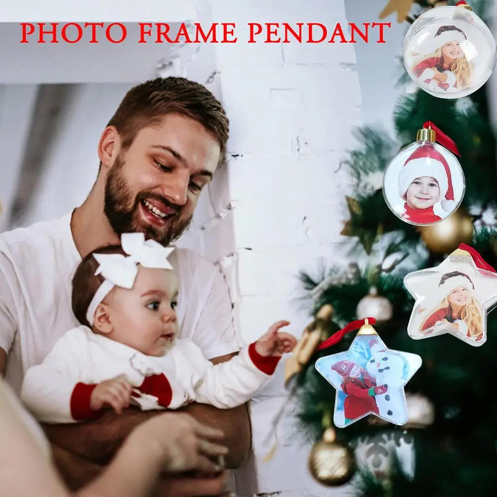 🎁 Boule Photo Personnalisable de Noël – Souvenir Unique à Suspendre