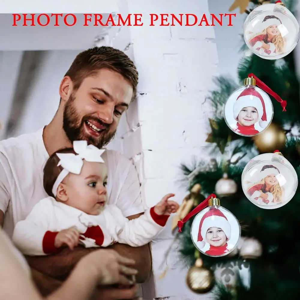 🎁 Boule Photo Personnalisable de Noël – Souvenir Unique à Suspendre