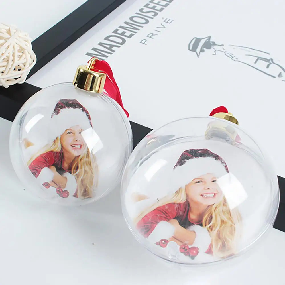 🎁 Boule Photo Personnalisable de Noël – Souvenir Unique à Suspendre
